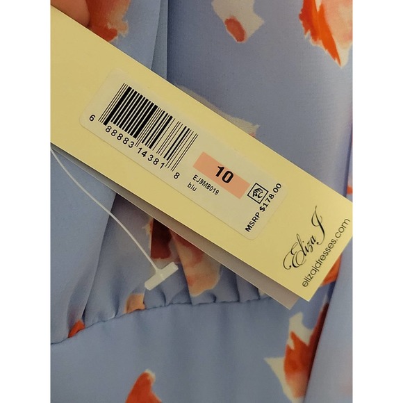 NWT Eliza J Floral Halter Maxi Dress with bottom Ruffle. Size 10. Lined. Beauty! - Picture 11 of 12